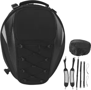 Motorcycle Tail Bag, Seat Bag, Waterproof Motorbike Helmet Storage Bags, Dual Use Backpack, Motor Pannier Bag, Motor Travel Luggage, Motorbike Rear Rack Trunk, Storage Bag