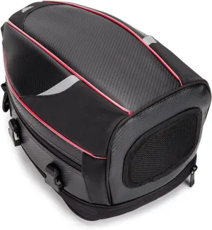 Motorcycle Travel Luggage New Waterproof Moto Motorcycle Trunk Carbon Fiber Pattern Motorcycle Tail Bag Handbag Comes With Fixing Strap And Rain Cover Motorcycle Top Case(Black)