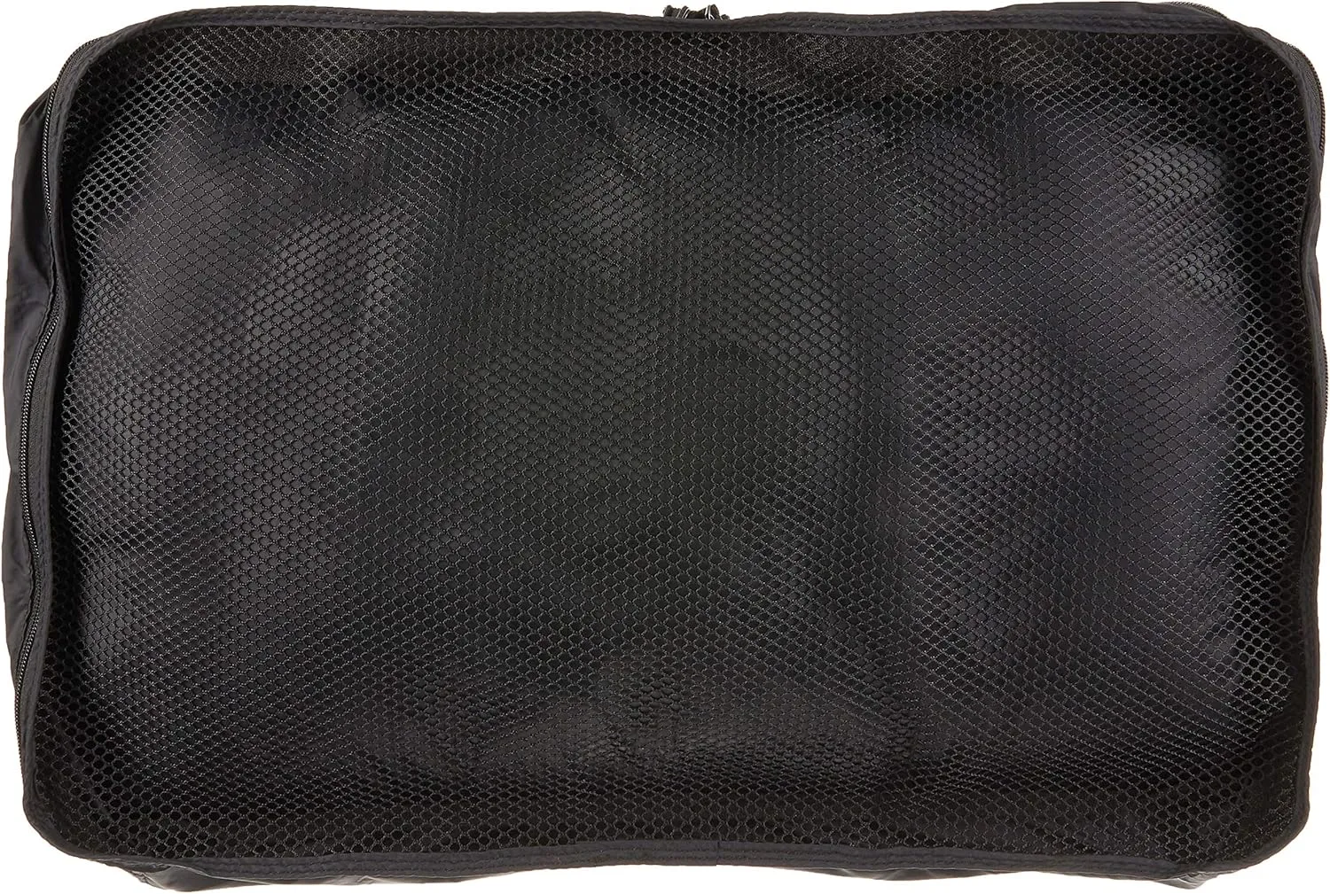 Muji Gusset Case Double Zip, Nylon, Black, Medium