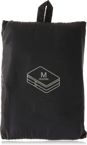 Muji Gusset Case Double Zip, Nylon, Black, Medium