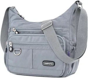 Mulit-Pockets Nylon Crossbody Bag for Women Waterproof Shoulder Bag Travel Purses and Handbag