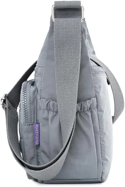 Mulit-Pockets Nylon Crossbody Bag for Women Waterproof Shoulder Bag Travel Purses and Handbag