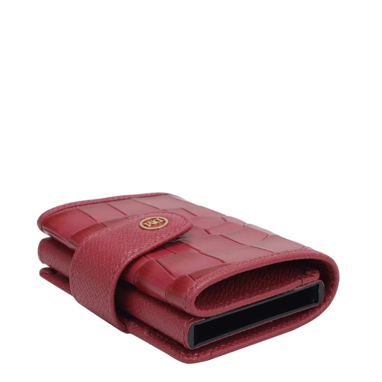 Multi Slot Leather Card Case - Plumberry