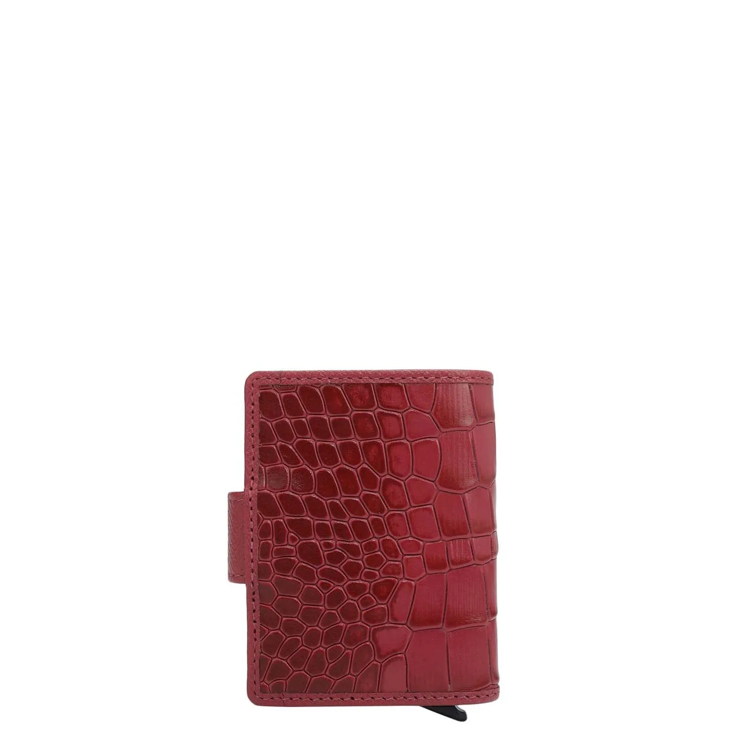Multi Slot Leather Card Case - Plumberry