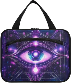 Mystic Tarot Astrological Eyes hanging travel hanging toiletry bag with hook, designer collapsible toiletries bag for travel must haves bathroom bolso de maquillaje para mujer L
