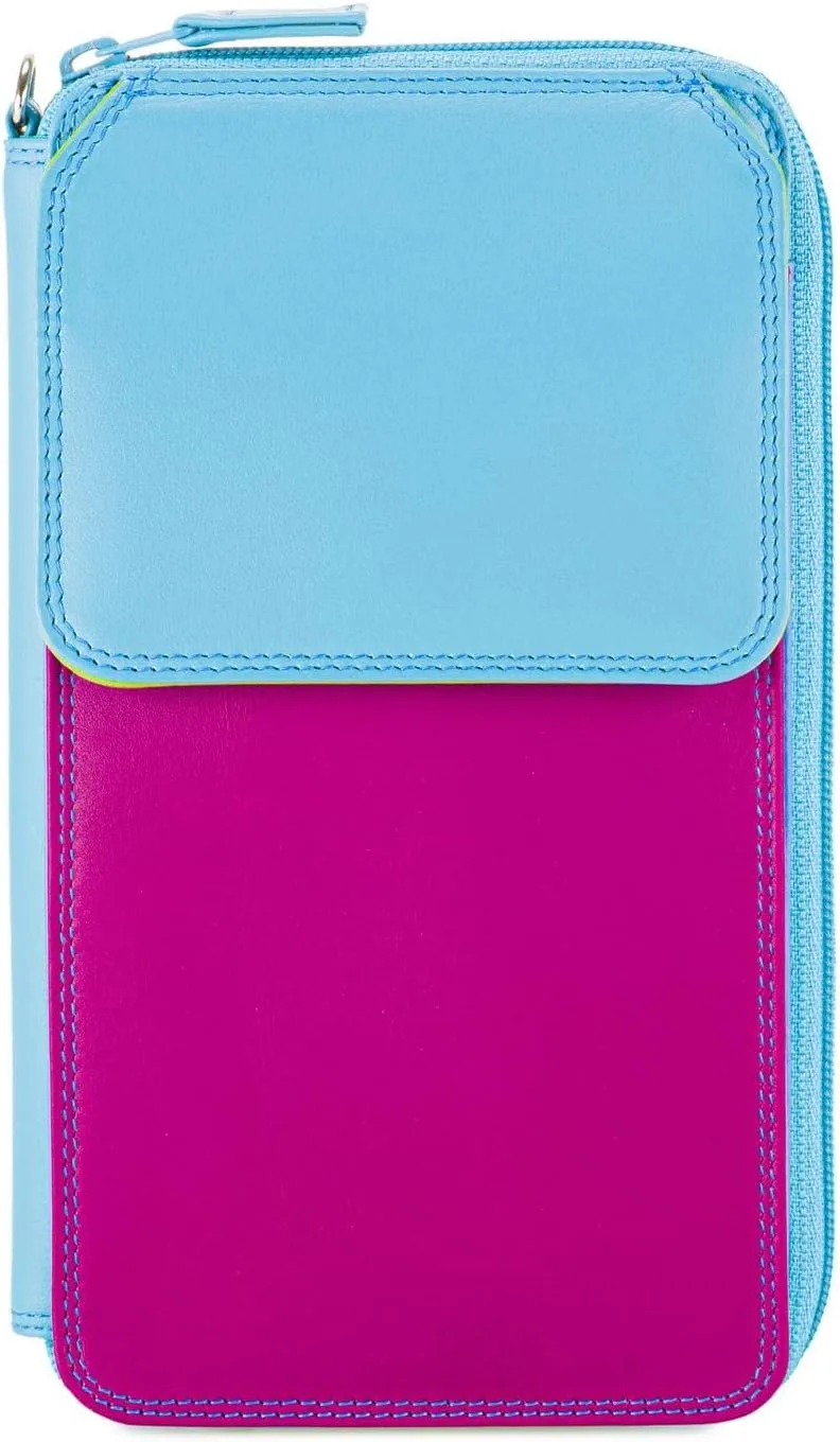 mywalit Multi-Color Purse With Shoulder Strap | 16 Cards, Phone & Coin Pockets