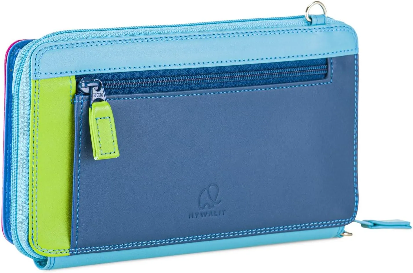 mywalit Multi-Color Purse With Shoulder Strap | 16 Cards, Phone & Coin Pockets