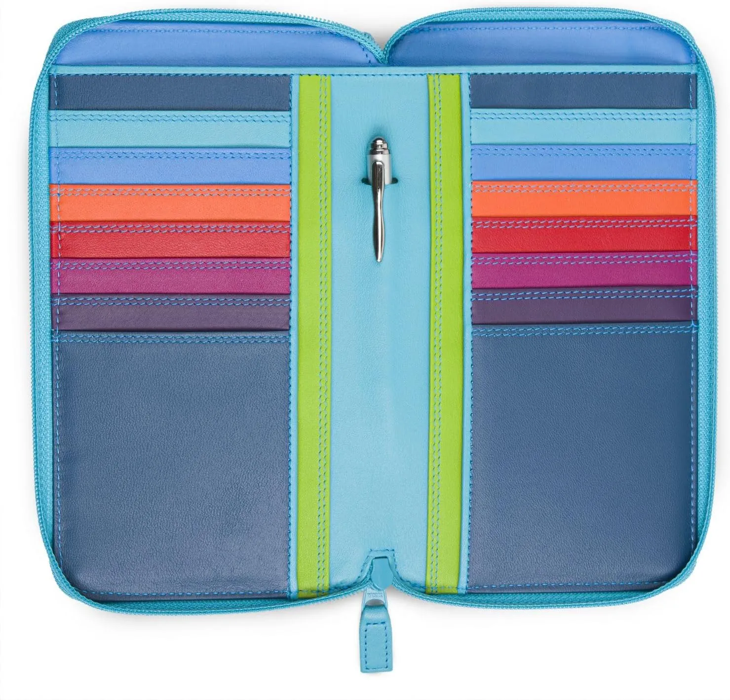 mywalit Multi-Color Purse With Shoulder Strap | 16 Cards, Phone & Coin Pockets