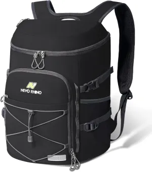 N NEVO RHINO Insulated Backpack Cooler - 36/54 Can Capacity, Waterproof Leak-Proof Lightweight Multi-Functional & Spacious， Ideal for Camping, Travel, Beach, Picnics， Lunch & Day Trips