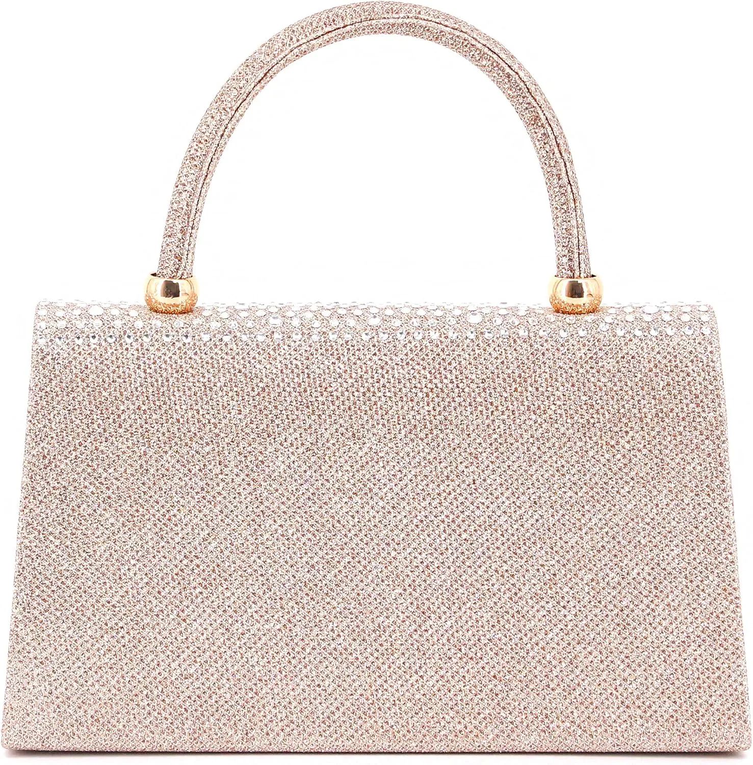Naimo Shiny Crystal Evening Clutch Bag Top Handle Handbag Crossbody Shoulder Bag Wedding Party Bride Purse