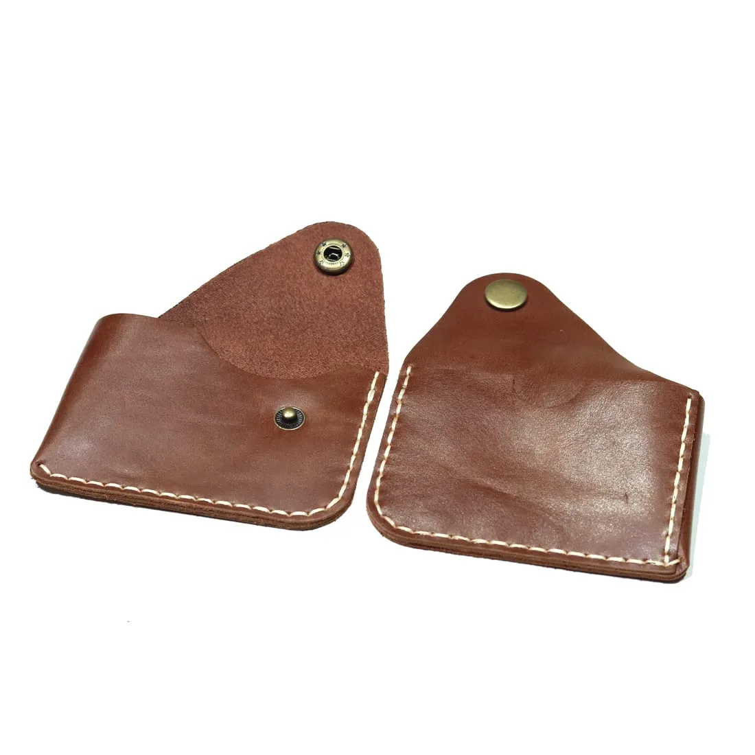 New Upgraded Version Handmade Minimalist Card Case Simple Thin Wallet with card slot Card Holder (Brownish yellow)
