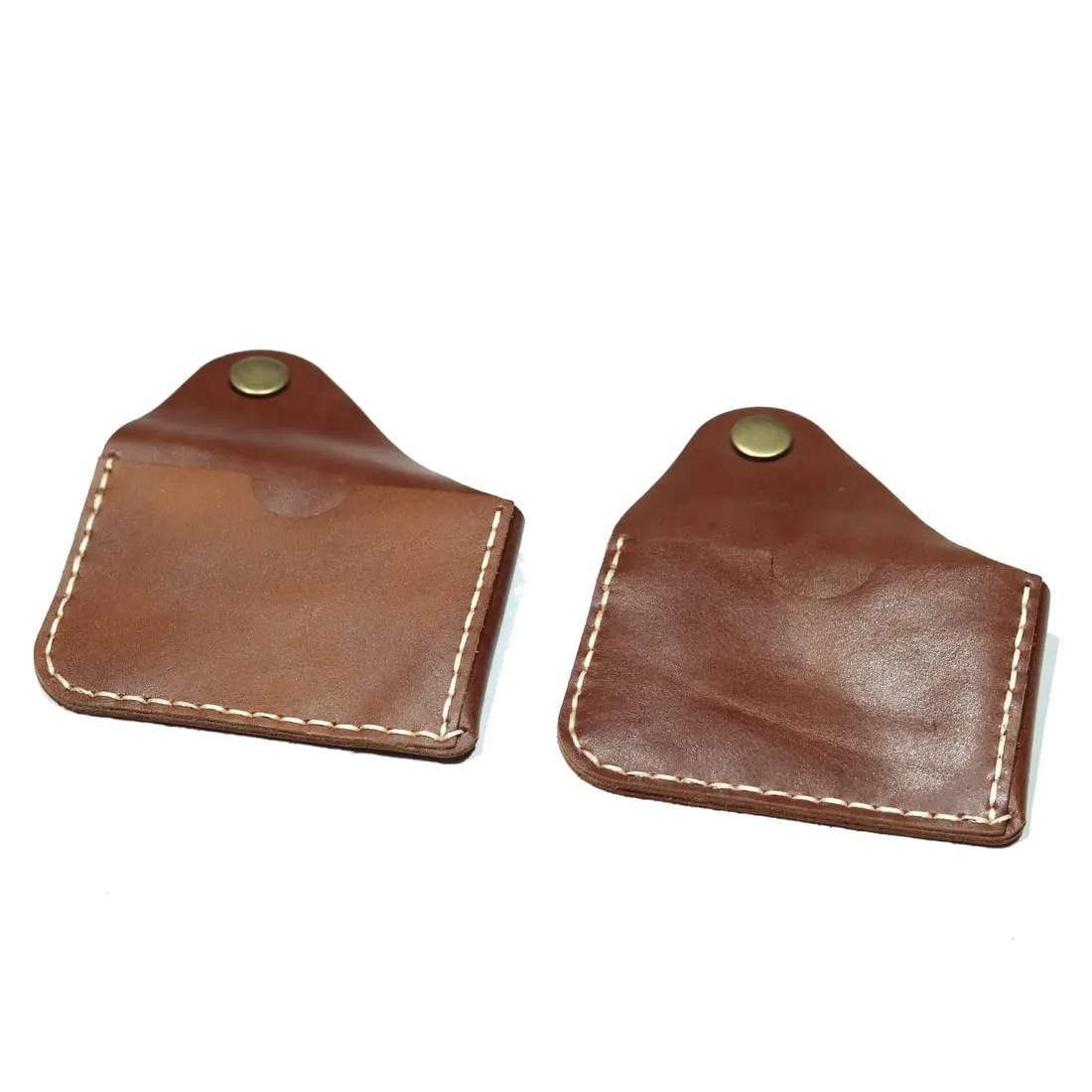 New Upgraded Version Handmade Minimalist Card Case Simple Thin Wallet with card slot Card Holder (Brownish yellow)