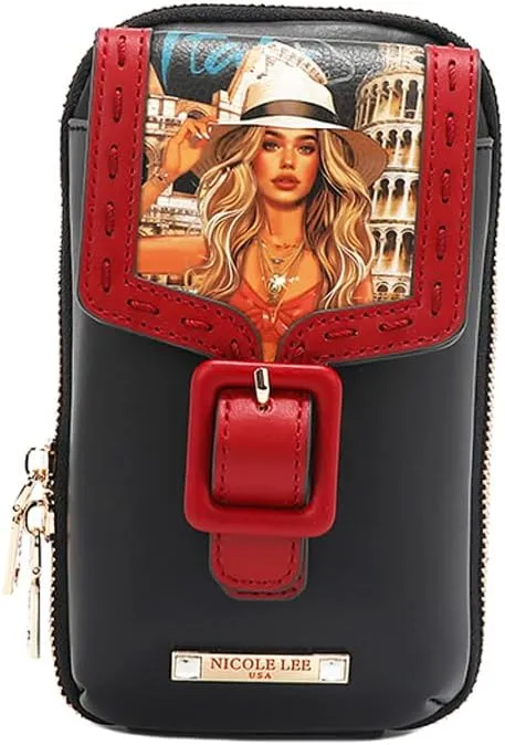 Nicole Lee Vegan Leather Crossbody Bag, Card Slots, Multiple Compartments