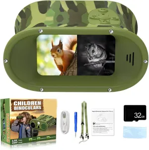 Night Vision Binoculars for Kids,Can Be Used Both Day and Night,4X Optical Zoom 8X Digital Zoom,Can Save 48MP Photo and 2.5K Video, 2.4" Night Vision Goggles