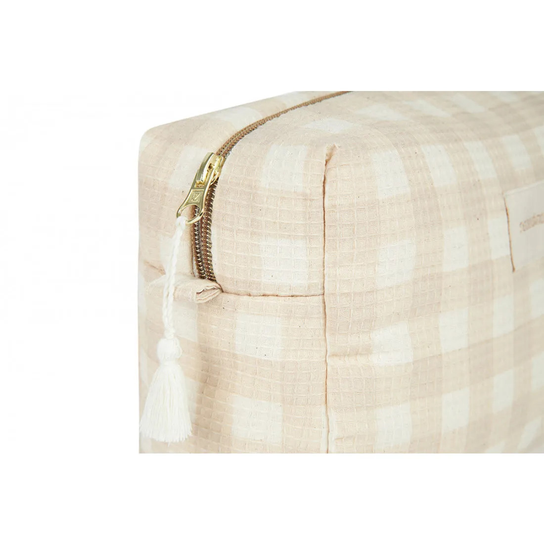 nobodinoz Diva Waterproof Vanity Case 25x16x10 Ivory Checks