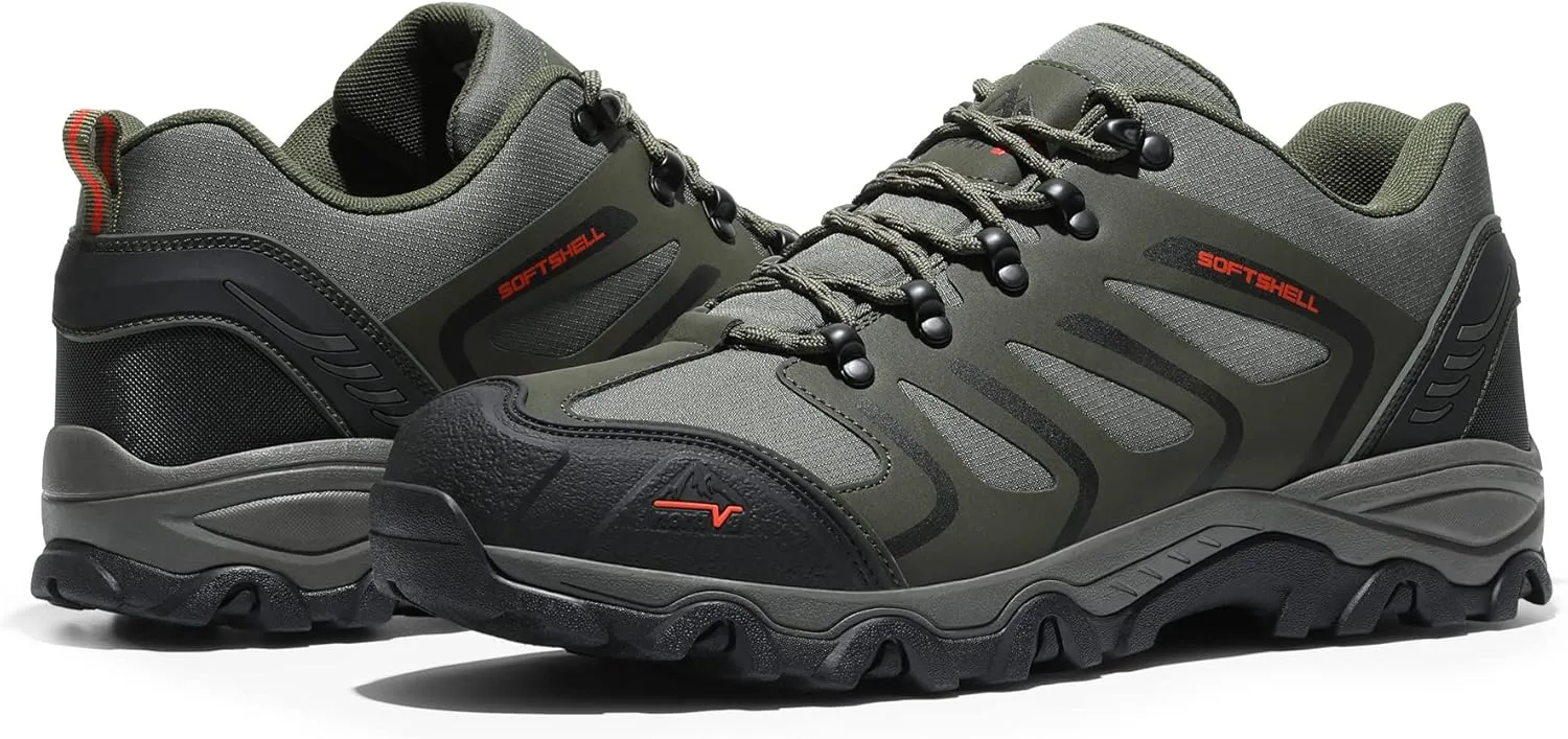NORTIV 8 Men's Low Top Waterproof Hiking Shoes Trekking Trails Outdoor Work Shoes