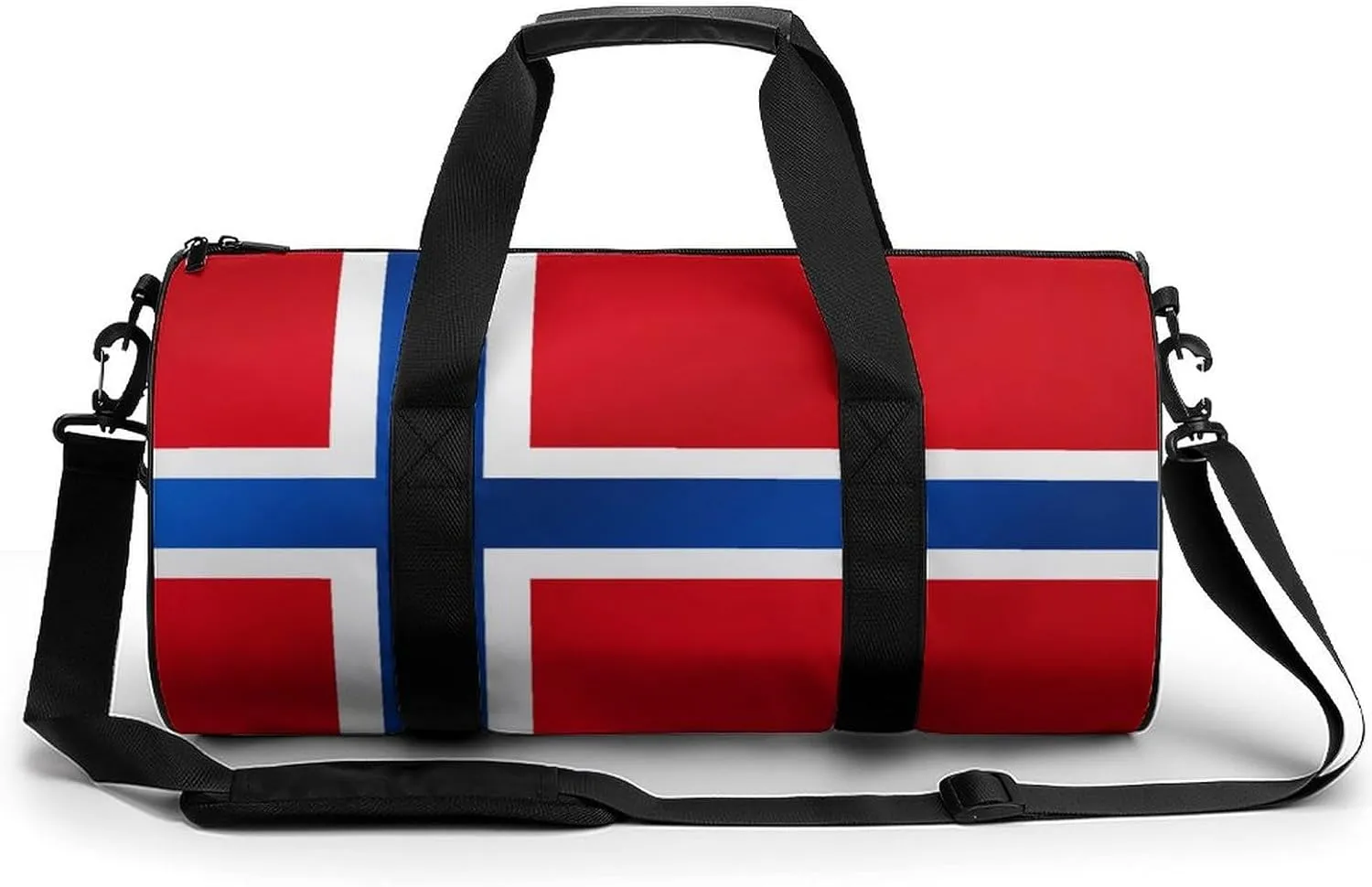Norway Flag Gym Bag for Men Women with Dry Wet Separation Sports Travel Duffel