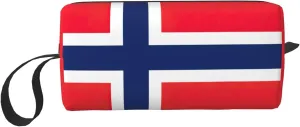 Norwegian Flag Toiletry Bag For Men, Portable Travel Toiletry Organizer Bag,Shaving Bag,Little Pouch