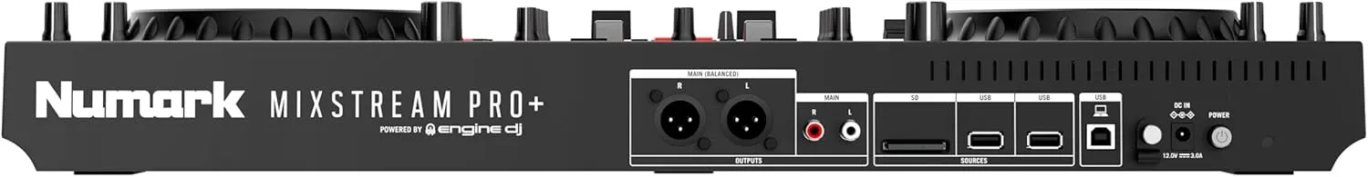 Numark Mixstream Pro  DJ Controller with Stem Separation, 2 Decks, Wi-Fi Streaming, Mixer, 7" Touchscreen, Speakers, works with Serato and Virtual DJ
