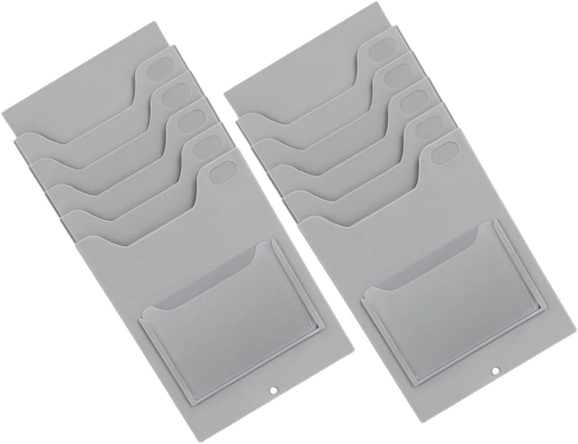NUOBESTY Card Display Holder for Office Wall-Mounted Business Card Rack Employee Badges