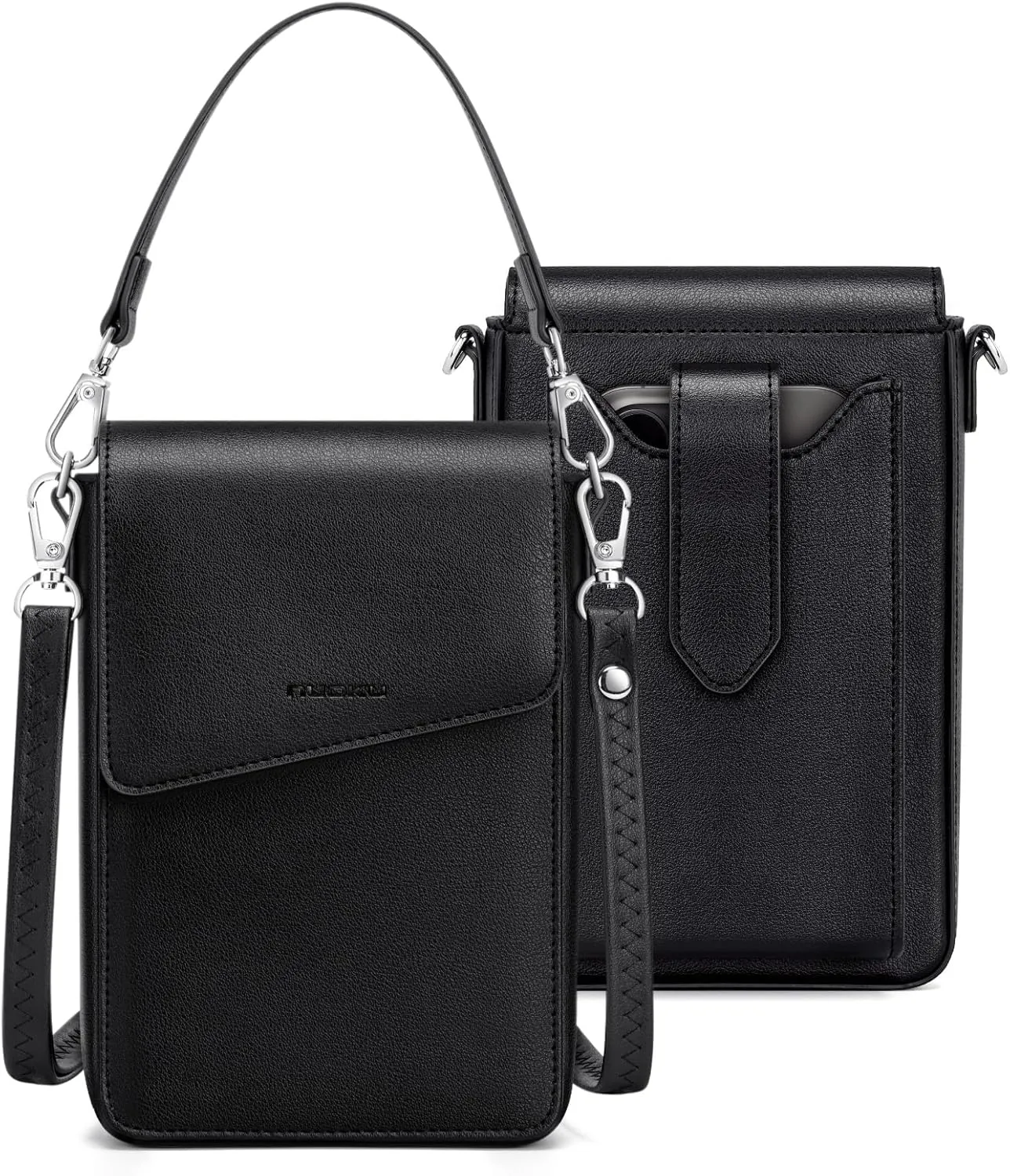 nuoku Small Crossbody Wallet Purse for Women with Phone Pocket, Small Crossbody Phone Bag with 2 Straps