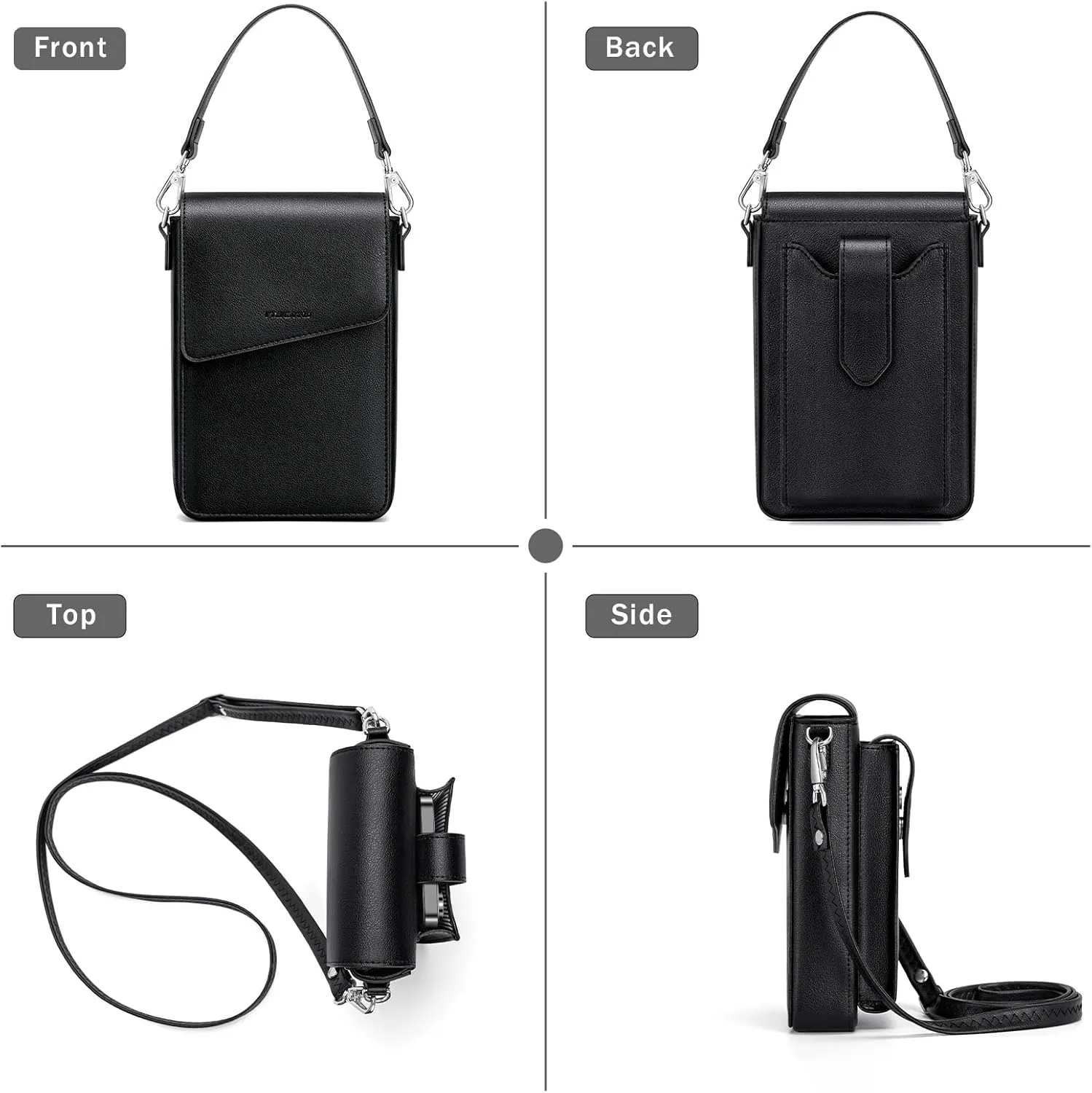 nuoku Small Crossbody Wallet Purse for Women with Phone Pocket, Small Crossbody Phone Bag with 2 Straps