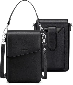 nuoku Small Crossbody Wallet Purse for Women with Phone Pocket, Small Crossbody Phone Bag with 2 Straps