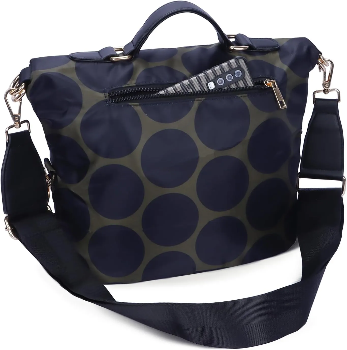 Nylon Crossbody Handbag for Women Anti-theft Purse Shopping Tote Bag Lightweight Shoulder Bag