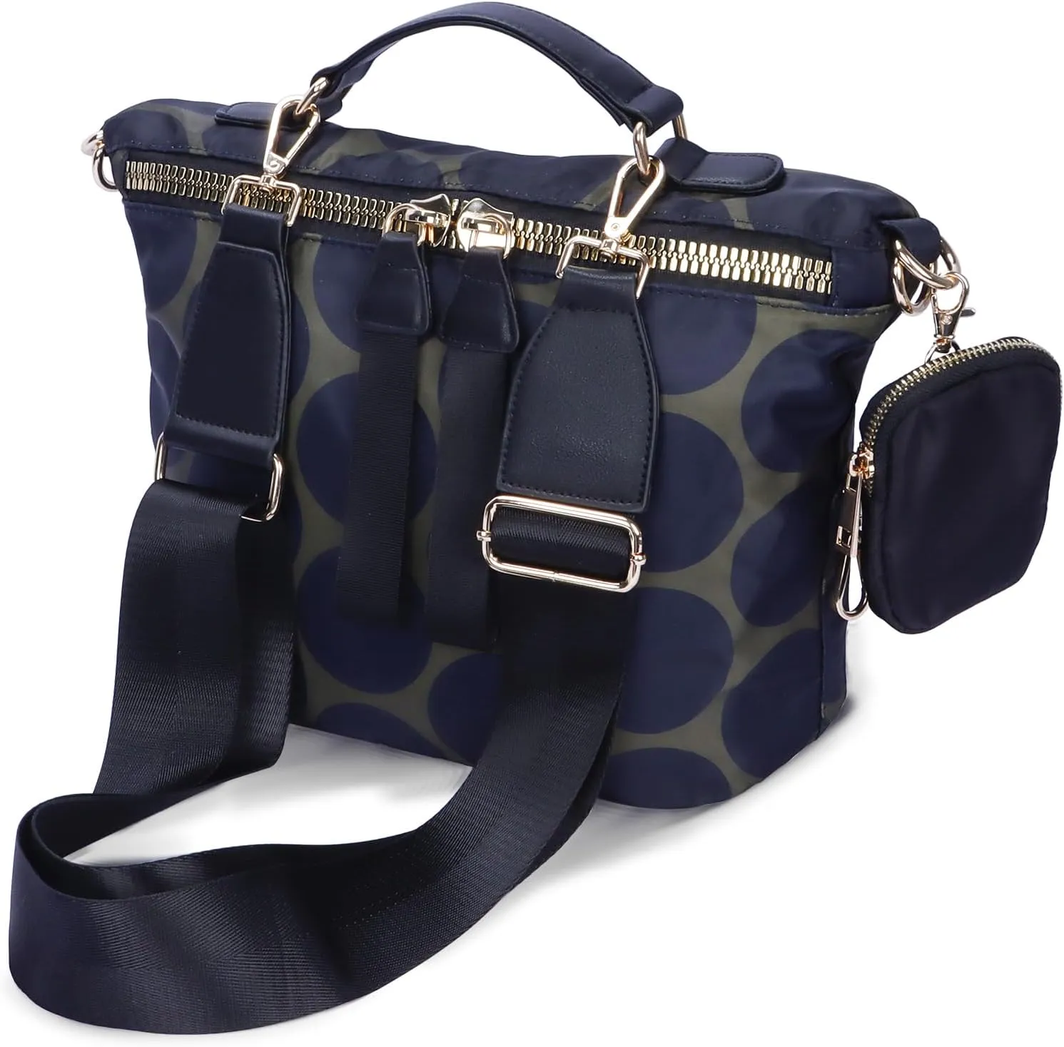 Nylon Crossbody Handbag for Women Anti-theft Purse Shopping Tote Bag Lightweight Shoulder Bag