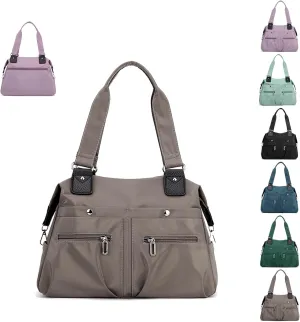 Nylon Tote Bag, Nylon Waterproof Tote Bag, Multi Pocket Shoulder Bag