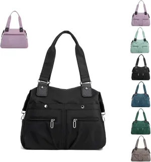 Nylon Tote Bag, Nylon Waterproof Tote Bag, Multi Pocket Shoulder Bag