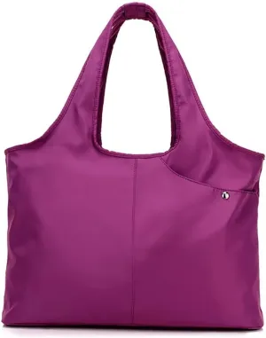 Nylon Tote Handbag for Women Large Top Handle Bag Lightweight Mommy Bag Multi Pocket Travel Satchel Shopping Bag