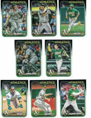 Oakland Athletics / 2024 Topps (Series 1 and 2) A's Baseball Team Set with (19) Cards! *Plus* (3) Additional Bonus Cards of Former A's Greats Mark McGwire, Dave Stewart and Terry Steinbach!