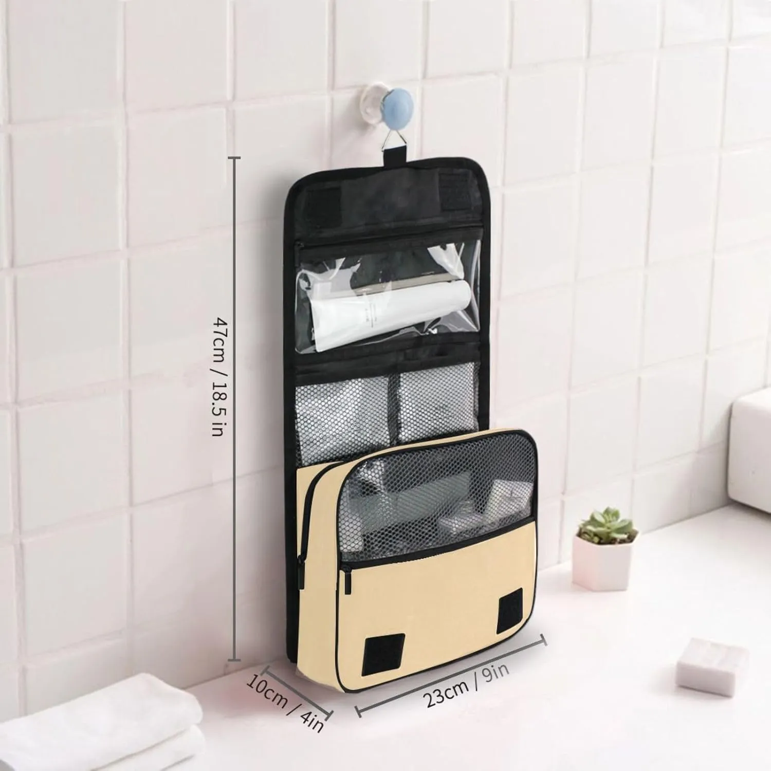 ODAWA Navajo White Toiletry Bags Hanging Travel Makeup Organizer Cosmetic Travel Bag for Travel Business Trips