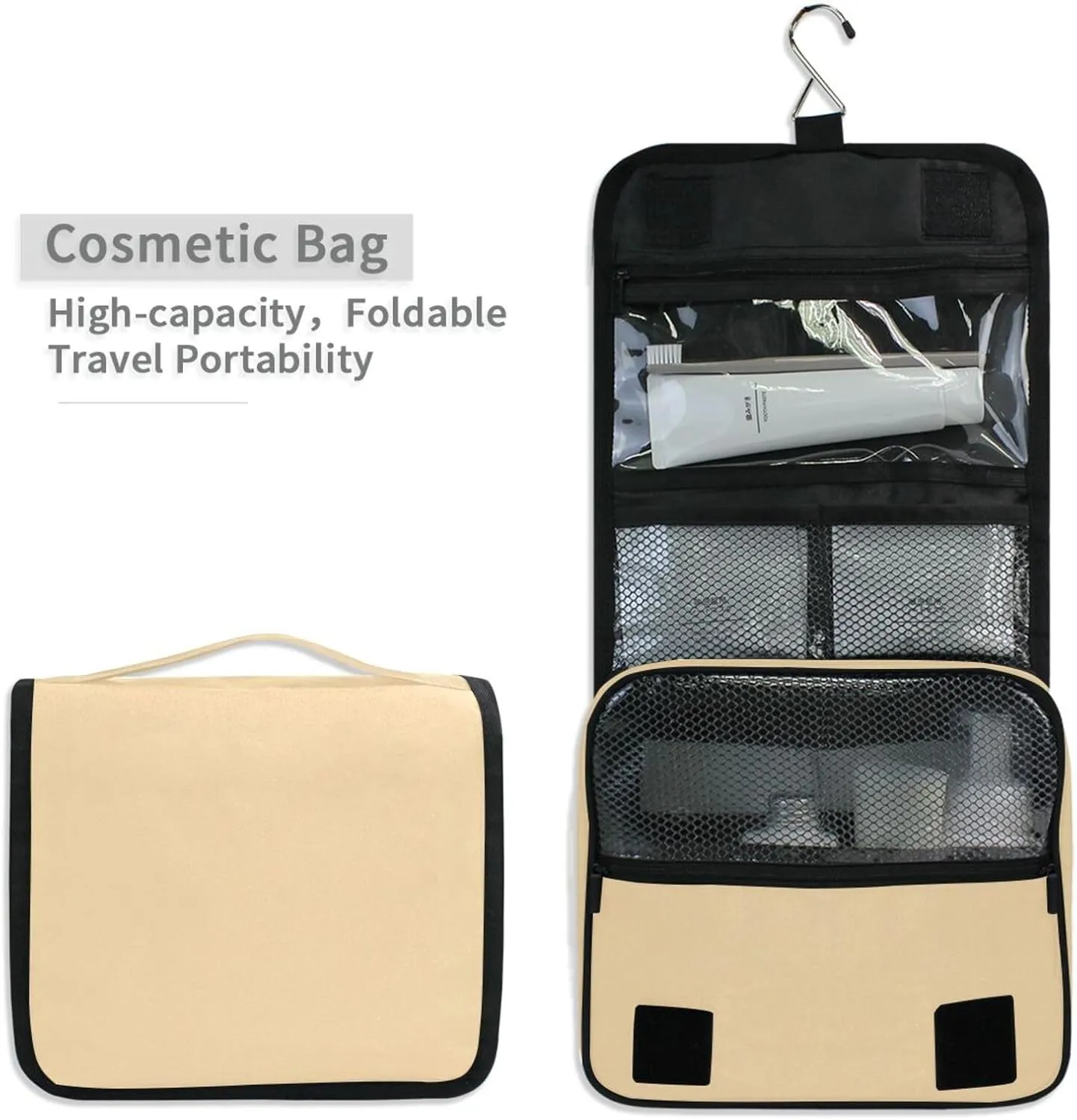 ODAWA Navajo White Toiletry Bags Hanging Travel Makeup Organizer Cosmetic Travel Bag for Travel Business Trips