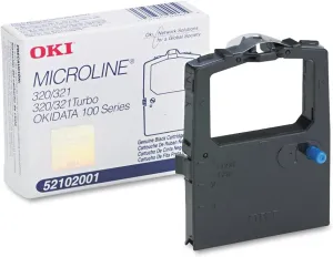 Okidata Black Nylon Ribbon for Microline 320/321 Printers -5/6-Inch x 2 Yards