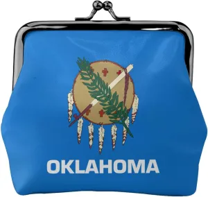 Oklahoma State Flag print Coin Purse, Mini Change Purse for Women Small Coin Purse for Key Headset Lipstick