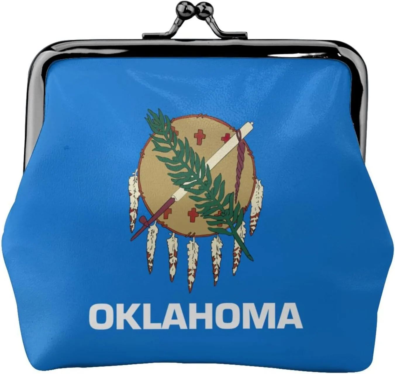 Oklahoma State Flag print Coin Purse, Mini Change Purse for Women Small Coin Purse for Key Headset Lipstick