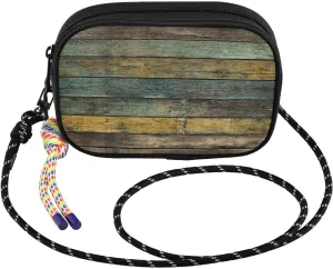 Old Wood Texture Crossbody Bag for Women Cell Phone Purses Women's Small Shoulder Handbags Wallet Purse with Strap