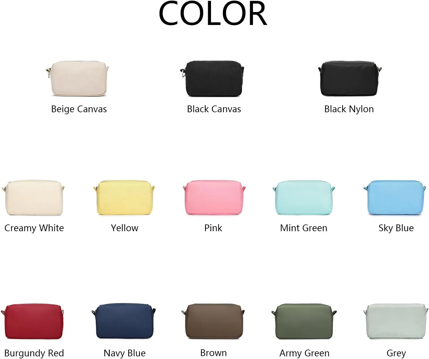 Organizer Bag Lightweight Cosmetic Bag with Ring Clasp Perfect Travel Makeup Bag for Women nylon Stand Up Design (Army Green/Nylon)