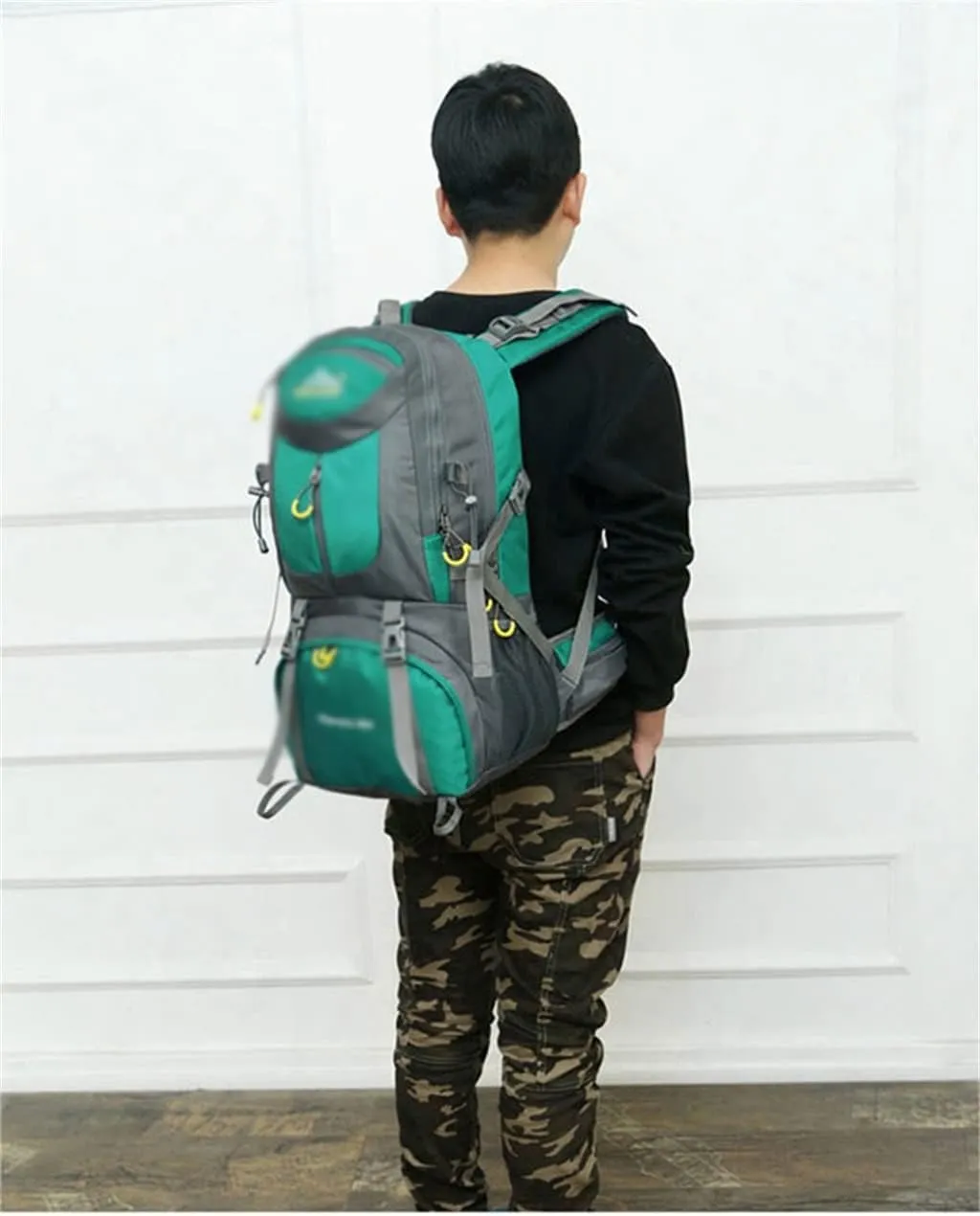 Outdoor bag men's and women's hiking backpack mountaineering travel 50L equipment sports bag(E)