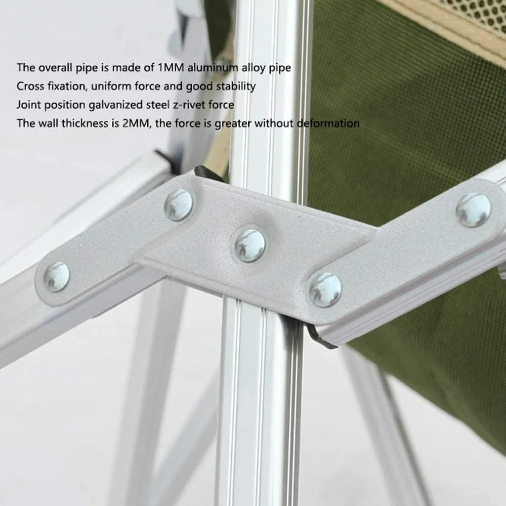 Outdoor Camp Chairs, Camping Folding Chair Heavy Duty Steel Frame Support Collapsible Aluminum Alloy Arm Chair for Outdoor Indoor Lawn Chairs Adults(Red,48x45x68cm)