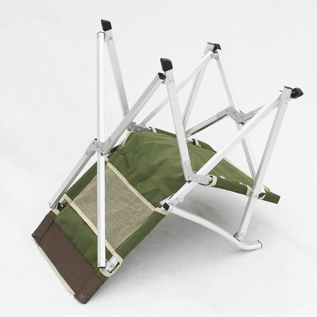 Outdoor Camp Chairs, Camping Folding Chair Heavy Duty Steel Frame Support Collapsible Aluminum Alloy Arm Chair for Outdoor Indoor Lawn Chairs Adults(Red,48x45x68cm)