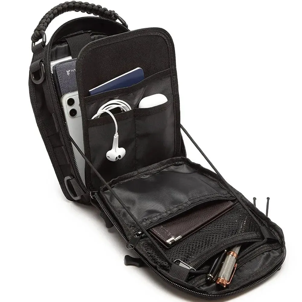 Outdoor Chest Bag Military Tactical Waterproof Shoulder Bag Sling Backpack