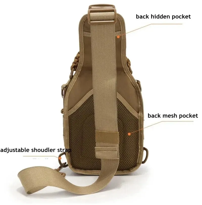 Outdoor Chest Bag Military Tactical Waterproof Shoulder Bag Sling Backpack