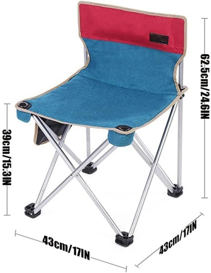 Outdoor Folding Chairs, Multifunctional Waterproof Portable Fishing Trip Lined Up Stool Creative Beach Camping Garden Barbecue Chair, Foldable Fishing Chair Camping Chair (Color : A)