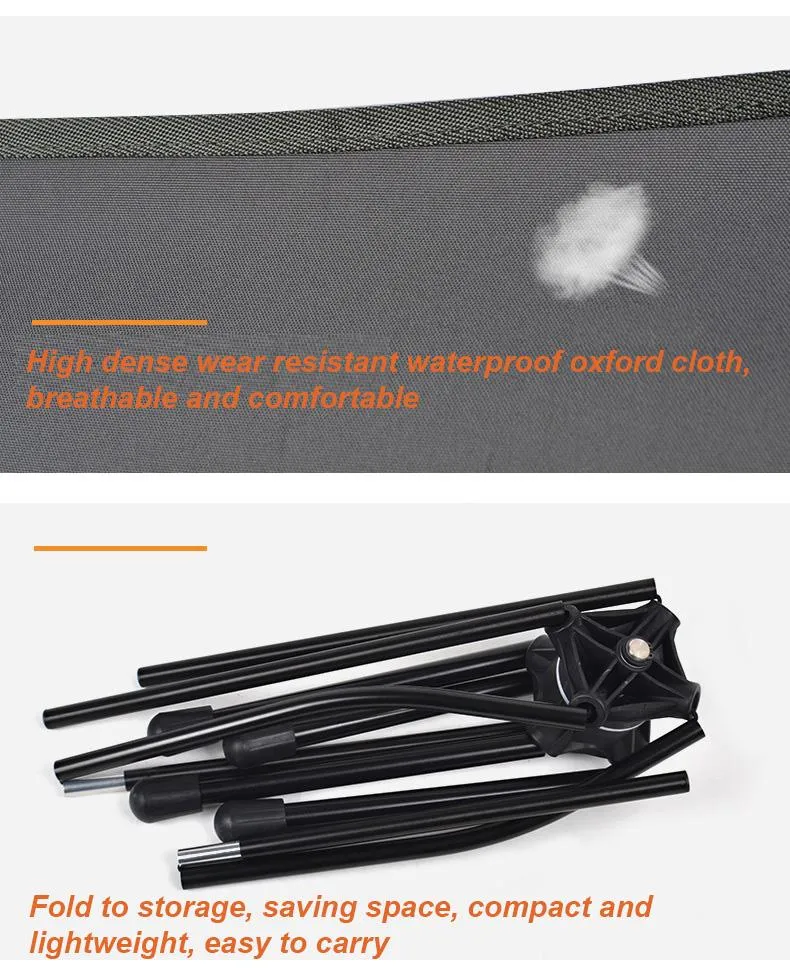 Outdoor Hiking Camping Beach Portable Folding Swivel Chair   Carry Bag Black