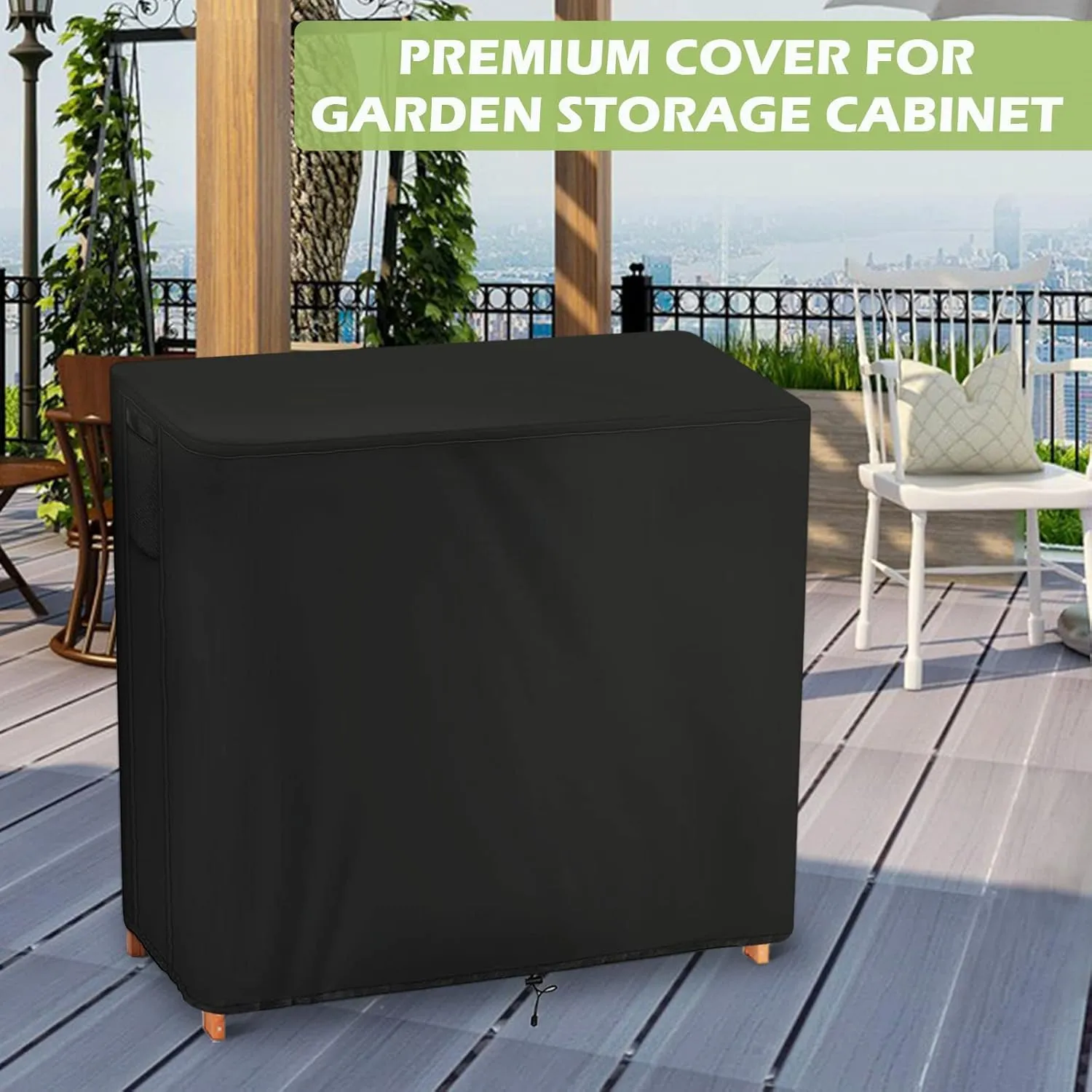 Outdoor Kitchen Cabinet Cover 39.4x18.1x35.8, Waterproof Covers for Garden Storage Cabinets with Potting Bench, Heavy Duty Weatherproof Cover for Potting Bench Table and Outdoor Workstation