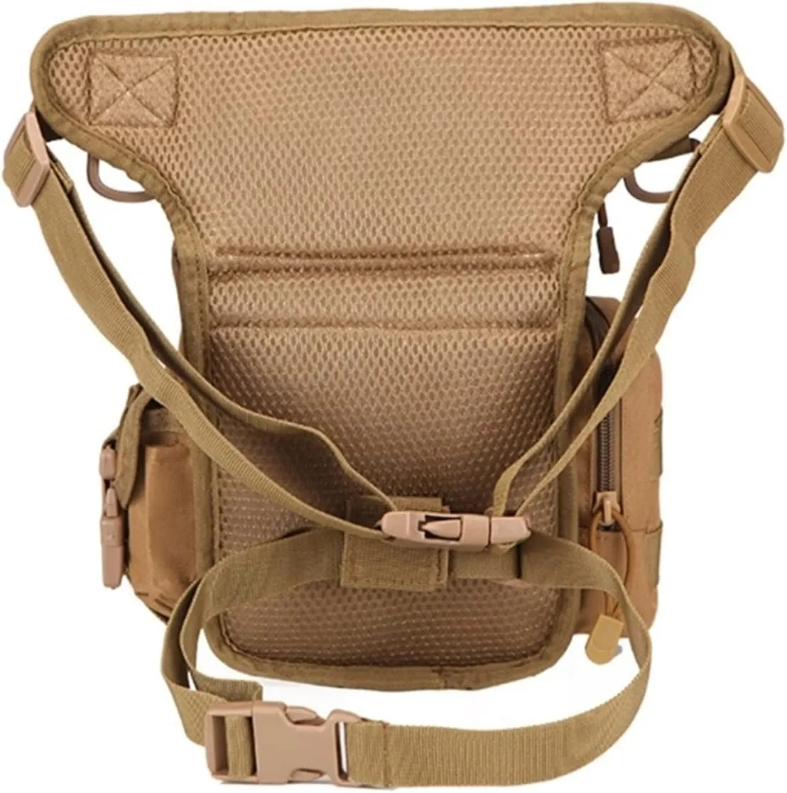 Oxford Cloth Army Camouflage Style Pinpointing Metal Detector Find Bag Messenger Journalist Photography Sport Leg Bag Utility Manager(Black)