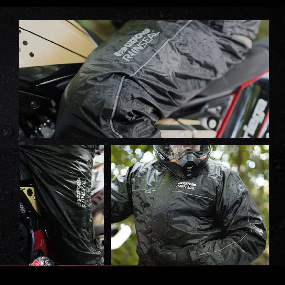Oxford Rainseal Thermal Motorcycle Over Pants Waterproof Motorbike Trouser Black
